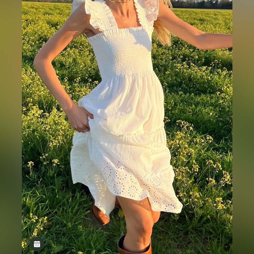 Hill House Ellie Nap Dress - White Eyelet Dress